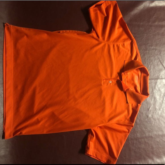 Nike Golf Polo Orange Small Barely Warn - Picture 2 of 6